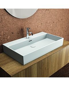 Ideal Standard Extra lavabo T3899MA avec trou pour robinet, avec trop-plein, poncé, 800 x 450 x 150 mm, blanc Ideal Plus
