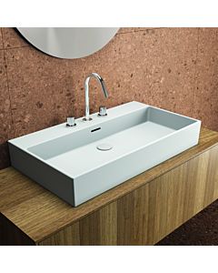 Ideal Standard Extra lavabo T3900MA avec 3 trous pour robinetterie, avec trop-plein, sol, 800 x 450 x 150 mm, blanc Ideal Plus