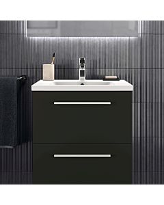 Ideal Standard i.life B meuble double vasque T5270NV 2 tiroirs, 60 x 50,5 x 63 cm, gris carbone mat