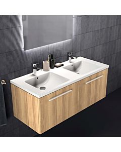 Ideal Standard i.life B meuble double vasque T5277NX 120x50,5x44cm, 2 tiroirs, chêne naturel