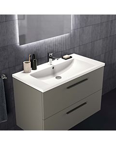 Ideal Standard i.life B meuble double vasque T5276NG 2 tiroirs, 100 x 50,5 x 63 cm, gris quartz mat