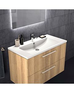 Ideal Standard i.life B meuble double vasque T5276NX 2 tiroirs, 100 x 50,5 x 63 cm, chêne naturel