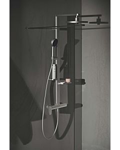 Ideal Standard Alu+ shower system BD584SI with shower fitting, 2 Ablagen , Silver
