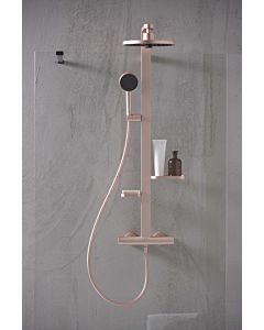 Ideal Standard Alu+ shower system BD583RO with Ceratherm thermostat, 2 Ablagen , rose