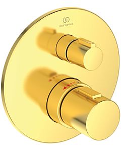 Ideal Standard Ceratherm T100 final assembly set A5813A2 for flush-mounted single thermostat, kit 2, brushed gold
