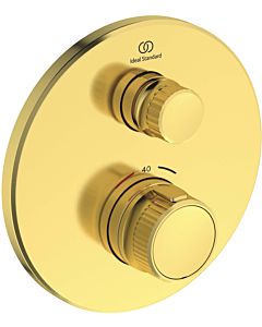 Ideal Standard CeraTherm Navigo shower thermostat concealed A7295A2 round, final assembly set, brushed gold
