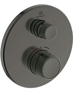 Ideal Standard CeraTherm Navigo shower thermostat concealed A7295A5 round, final assembly set, magnetic grey