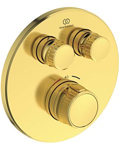 Ideal Standard CeraTherm Navigo shower thermostat concealed A7296A2 round, 2 outlets, final assembly set, brushed gold