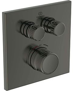 Ideal Standard CeraTherm Navigo thermostat de douche encastré A7302A5 carré, 2 sorties, kit de montage final, gris magnétique