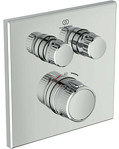 Ideal Standard CeraTherm Navigo shower thermostat concealed A7302AA square, 2 outlets, final assembly set, chrome-plated