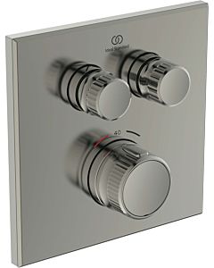 Ideal Standard CeraTherm Navigo thermostat de douche encastré A7302GN carré, 2 retraits, kit de montage final, silver storm