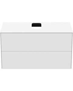 Ideal Standard Conca Waschtisch-Unterschrank T3942Y1 mit Ausschnitt, 2 Auszüge, 100x50,5x55 cm, mittig, Weiß matt lackiert