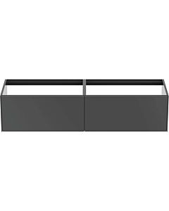 Ideal Standard Conca vanity unit T3984Y2 without vanity top, 2 pull-outs, 160x 50.5x36 cm, matt anthracite lacquered