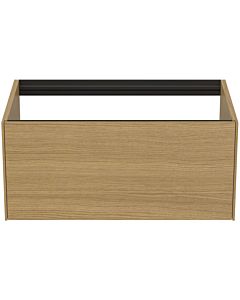 Ideal Standard Conca vanity unit T3985Y6 without vanity top, 2000 pull-out, 80x50.5x36 cm, Eiche hell veneer
