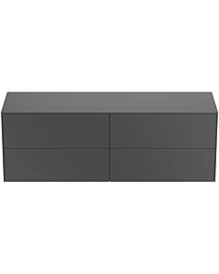 Ideal Standard Conca vanity unit T4325Y2 without cut-out, 4 pull-outs, 160x50.5x55 cm, matt anthracite lacquered