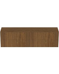 Ideal Standard Conca vanity unit T4326Y5 without cut-out, 4 pull-outs, 200x50.5x55 cm, dark walnut veneer