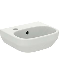 Ideal Standard i.life A lave-mains T451501 35x30x15cm, avec trou pour robinet et trop-plein, robinet à gauche, blanc