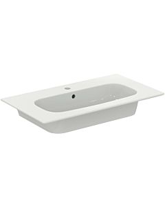 Ideal Standard i.life A washbasin package K8743NW 84x46x64.5cm, 2000 tap hole, brushed chrome handle, coffee oak