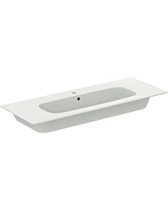 Ideal Standard i.life A washbasin package K8747NW 124x46x64.5cm, 2000 tap hole, brushed chrome handle, coffee oak