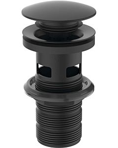 Ideal Standard push open valve E1482XG for Waschtische with overflow, Silk Black