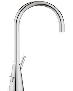 Ideal Standard Ceraline single lever basin mixer BC195AA with high spout, chrome-plated, swiveling pipe spout