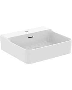 Ideal Standard Conca washbasin T3812V1 with tap hole and overflow, sanded, 500 x 450 x 165 mm, silk white