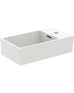 Ideal Standard extra hand wash basin T3734V1 45x25x15cm, tap bank on the right, with overflow, 2000 tap hole, silk white