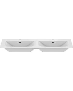 Ideal Standard Connect Air furniture double washbasin E027301 124x46cm, white, with tap holes and overflows