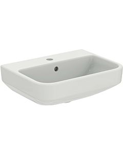 Ideal Standard i.life S compact washbasin T4585MA with tap hole and overflow, 50 x 38 x 18 cm, white Ideal Plus