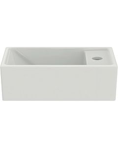 Ideal Standard i.Life S Handwaschbecken E211201 Hahnbank rechts, 1 Hahnloch, ohne Überlauf, weiß, 37x21x12cm