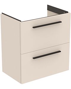 Ideal Standard i.life S meuble sous-vasque T5293NF 2 compartiments coulissants, 60 x 37,5 x 63 cm, beige sable mat