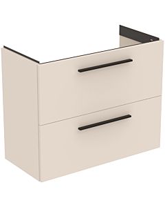 Ideal Standard i.life S meuble sous-vasque T5295NF 2 compartiments coulissants, 80 x 37,5 x 63 cm, beige sable mat