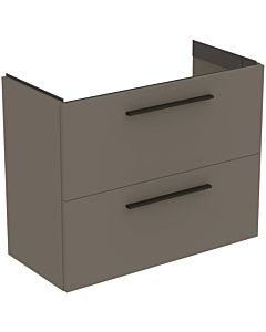 Ideal Standard i.life S meuble sous-vasque T5295NG 2 tiroirs, 80 x 37,5 x 63 cm, grège mat