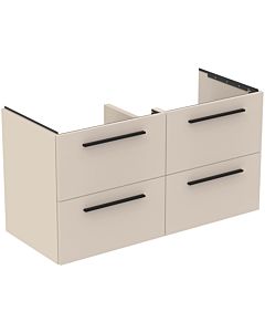 Ideal Standard i.life B meuble sous-vasque double T5278NF 120x50,5x63cm, 4 compartiments coulissants, beige sable mat