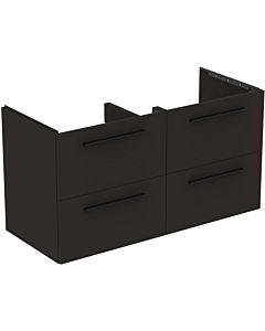 Ideal Standard i.life B meuble sous-vasque double T5278NV 120x50,5x63cm, 4 tiroirs, gris carbone mat