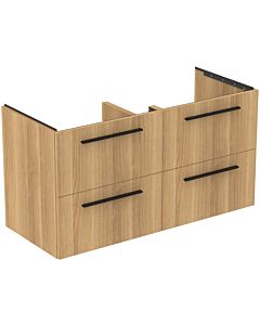 Ideal Standard i.life B furniture double vanity unit T5278NX 120x50.5x63cm, 4 drawers, natural oak