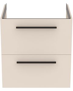 Ideal Standard i.life B furniture double vanity unit T5270NF 2 drawers, 60 x 50.5 x 63 cm, matt sand beige