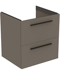 Ideal Standard i.life B furniture double vanity unit T5270NG 2 drawers, 60 x 50.5 x 63 cm, matt quartz grey