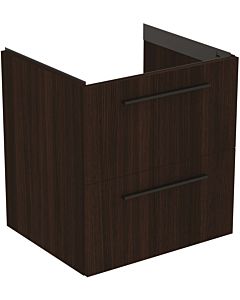 Ideal Standard i.life B furniture double vanity unit T5270NW 2 drawers, 60 x 50.5 x 63 cm, coffee oak