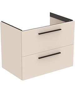 Ideal Standard i.life B meuble sous-vasque double T5272NF 2 compartiments coulissants, 80 x 50,5 x 63 cm, beige sable mat