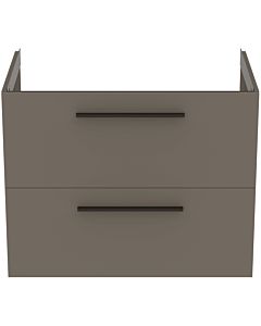 Ideal Standard i.life B meuble double vasque T5272NG 2 tiroirs, 80 x 50,5 x 63 cm, gris quartz mat