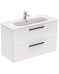 Ideal Standard i.life A washbasin package K8746DU 104x46x64.5cm, 2000 tap hole, matt black handle, matt white