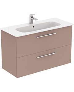 Ideal Standard i.life A washbasin package K8745NH 104x46x64.5cm, 2000 tap hole, brushed chrome handle, matt greige