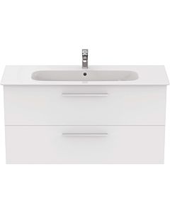 Ideal Standard i.life A washbasin package K8747DU 124x46x64.5cm, 2000 tap hole, brushed chrome handle, matt white