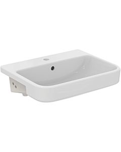 Ideal Standard i.life B semi-recessed washbasin T4611MA with tap hole and overflow, 55 x 44 x 17cm, white Ideal Plus