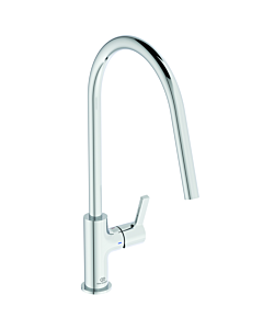 Ideal Standard Robinet de cuisine Gusto BD409AA chromé , avec bec haut, basse pression
