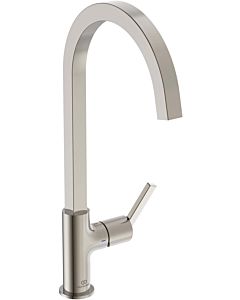 Ideal Standard Gusto kitchen tap BD411GN silver storm, with high square pipe spout