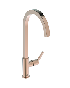 Ideal Standard Robinet de cuisine Gusto BD411J4 Sunset Rose, avec bec haut carré