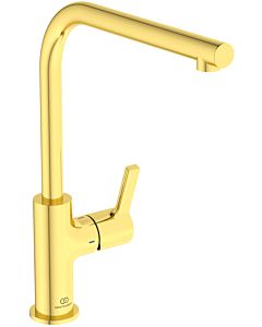 Ideal Standard Gusto Küchenarmatur BD418A2 brushed gold, mit Rohrauslauf