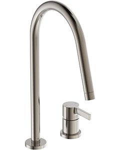 Ideal Standard Gusto kitchen 2-hole fitting BD422GN silver storm, with high pipe spout